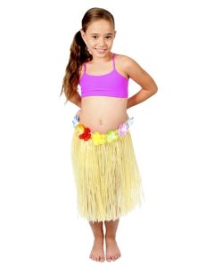 Hawaiian Skirt - Natural - Child  40cm (GR2091)