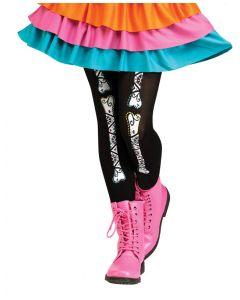 Child Footless Tights - Day of the Dead (LE90326D-L)