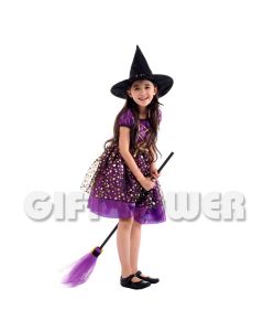 Elegant Witch Girl Child Costume (G-0296) (CB8735)